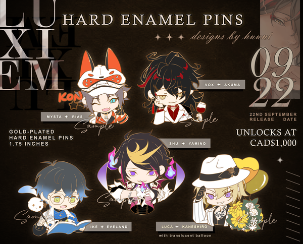 Vtuber Enamel Pins