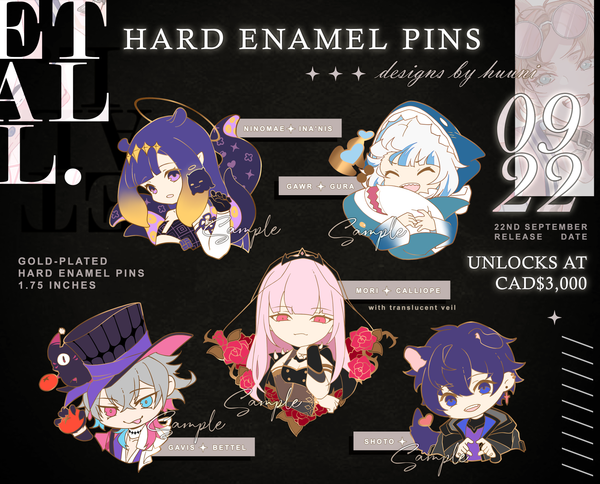 Vtuber Enamel Pins