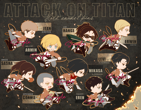 Attack on Titan Enamel Pins