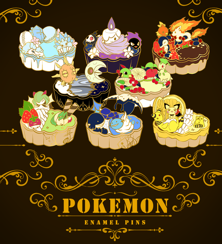 Pokemon Dessert Tart Enamel Pins