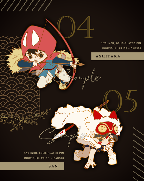 [PRE-ORDER] Princess Mononoke Enamel Pins - Where the Gods Live