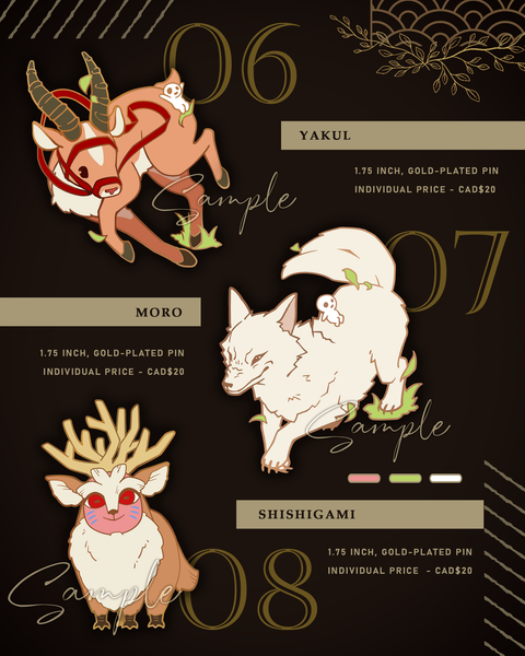 [PRE-ORDER] Princess Mononoke Enamel Pins - Where the Gods Live