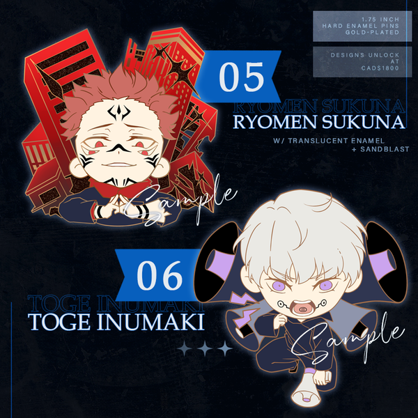 Loungefly - Jujutsu Kaisin Enamel Pin Set - Jujutsu Kaisen Emaille