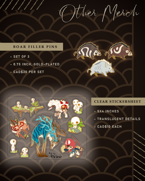[PRE-ORDER] Princess Mononoke Enamel Pins - Where the Gods Live