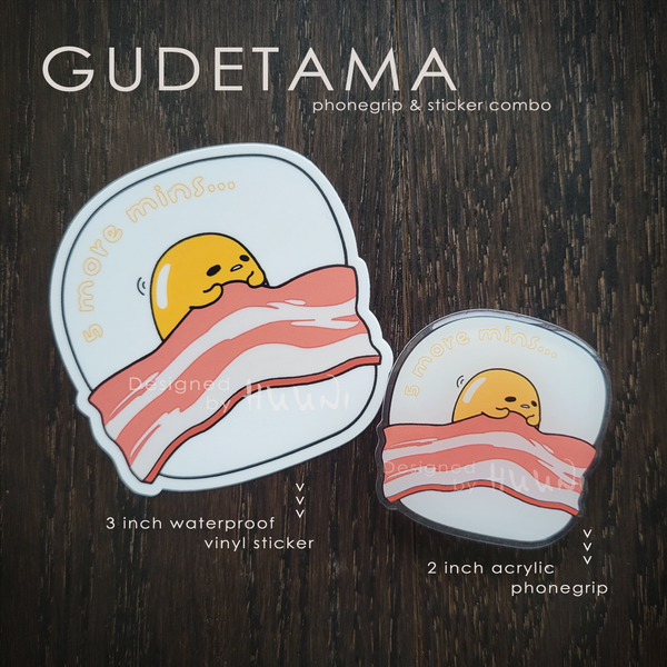 Gudetama Phonegrip and Sticker Combo