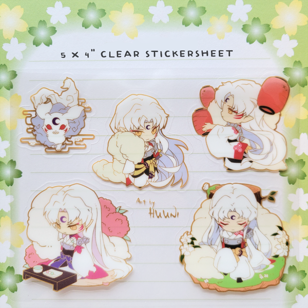 Sesshoumaru clear stickersheet