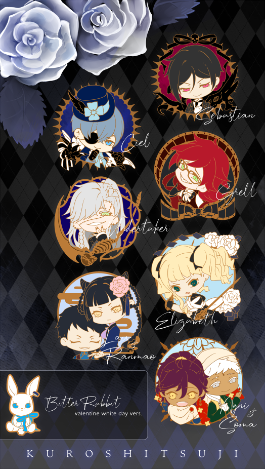 Reserved for Nugget black butler fashion pin