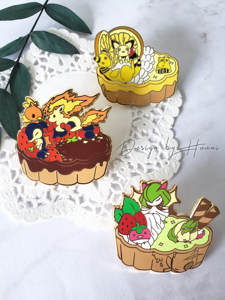 Pokemon Dessert Tart Enamel Pins